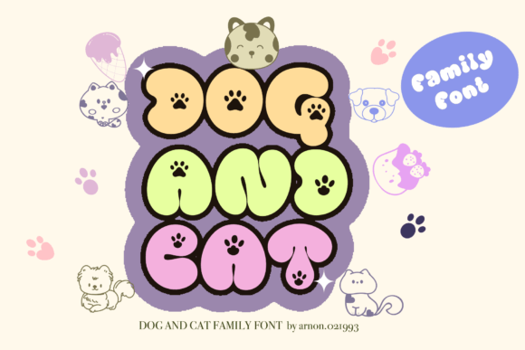 Dog and Cat: A Whimsical Display Font That Works in Real Campaigns