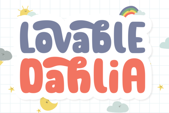 Lovable Dahlia Font: A Chubby, Cheerful Display Typeface for Warm Brand Identities