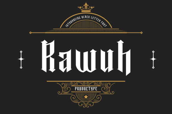 Rawuh: A Gothic Black Letter Font for Distinctive Brand Identity