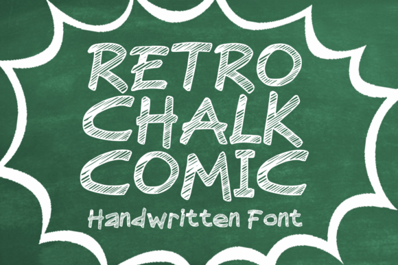 Retro Chalk Comic: A Playful Display Font for Small Business Branding