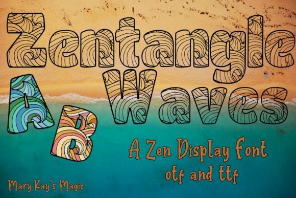 Zentangle Waves: A Display Font for Expressive Digital Design